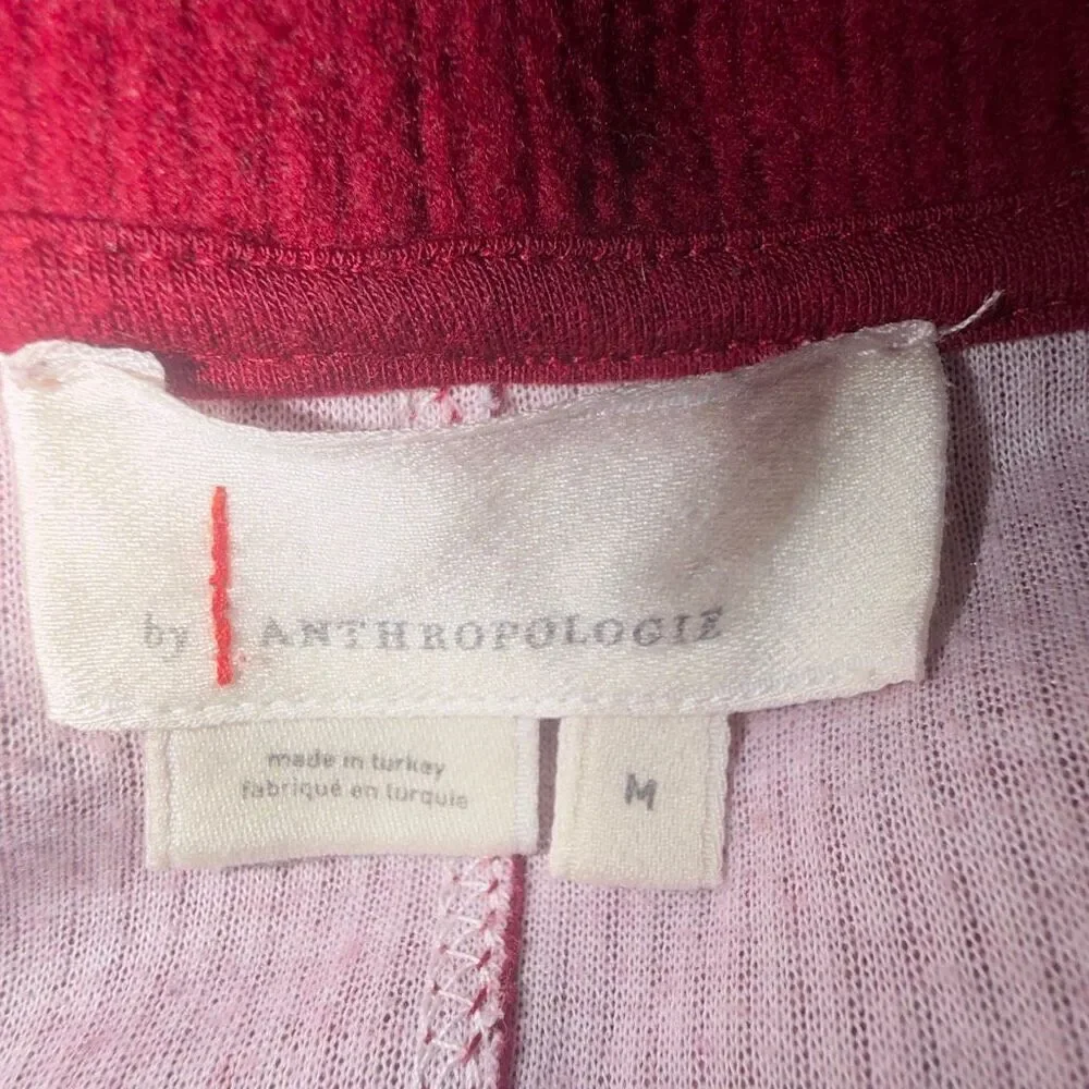 ANTHROPOLOGIE Raspberry Red Theresa Tunic Sweater-M